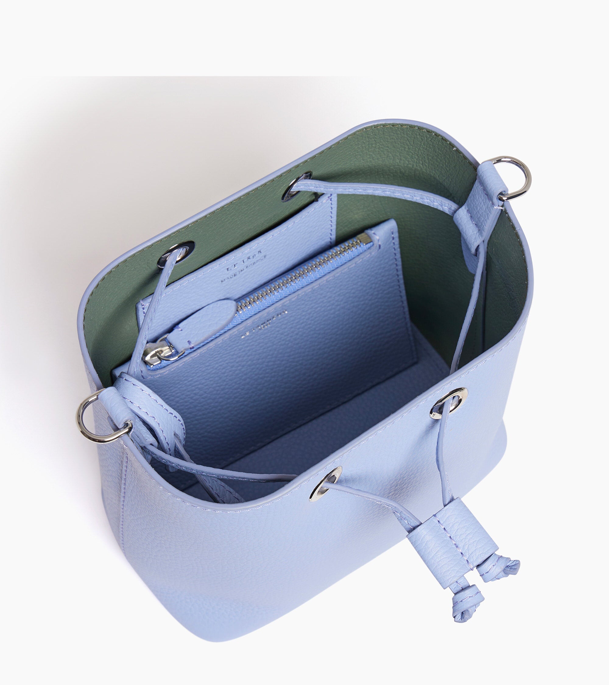 Mini-Bucket Bag Louise aus genarbtem Leder
